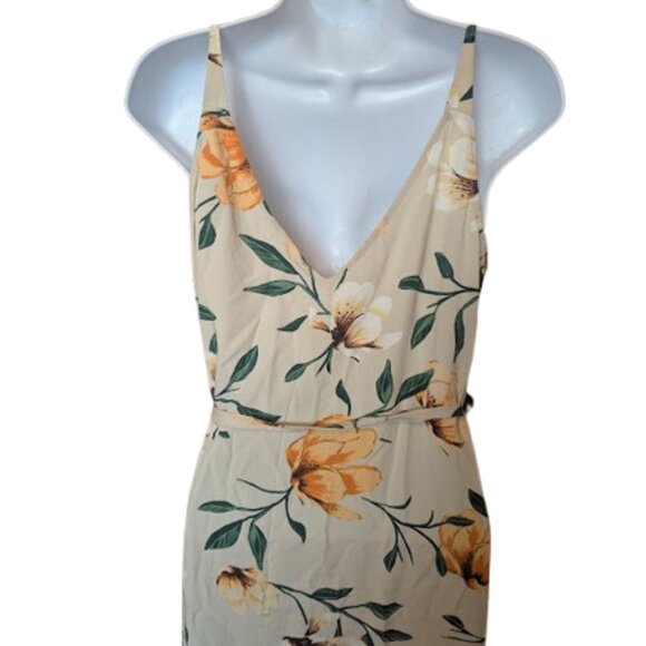 White and Yellow Floral Sleeveless Dress Size Medium - Picture 6 of 7